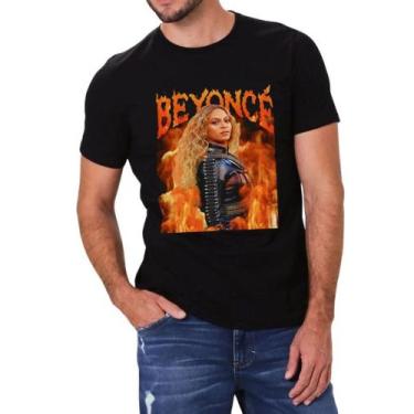 Imagem de Camiseta Masculina Beyonce Cantora Camisa - DTF - SEMPRENALUTA, Preto,