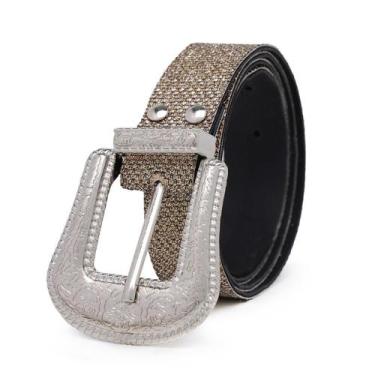 Imagem de Cinto Feminino de Strass Com Fivela Elegante - Bless Acessórios, Prata