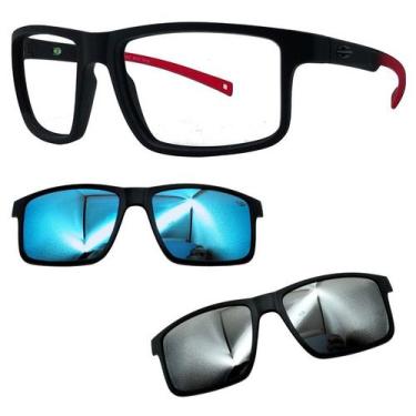 Imagem de Oculos Mormaii 6127 Swap 5 A85 Com 2 Clipons Azul e Prata, Prata, Azul