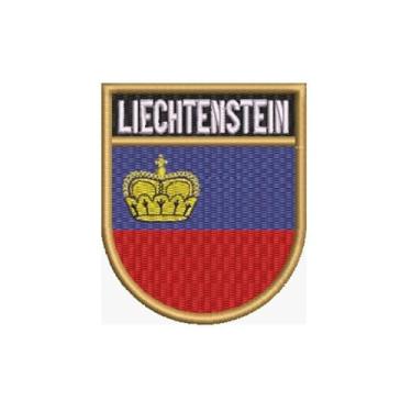 Imagem de BP0424E-001 Bandeira Liechtenstein Patch Bordado 6,8×8,0cm (D- Arquivo Matriz para bordar.)