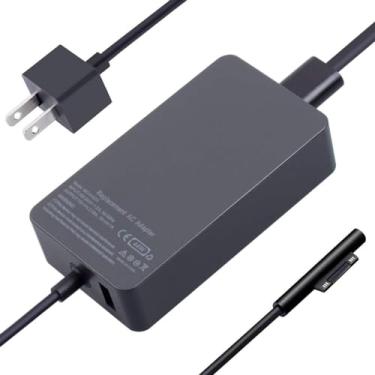 Imagem de 44W 15V 2.58A Adaptador de para computador portátil compatível com Microsoft Surface Pro 3/4/5/6/7, Surface Laptop 3/2/1, Surface Go/Book, with 6ft Power Cord