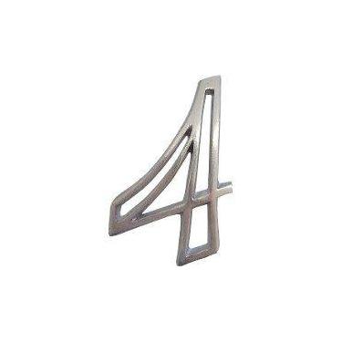 Imagem de Número Residencial Alumínio Vazado Nº 4 - Prime Aluminio