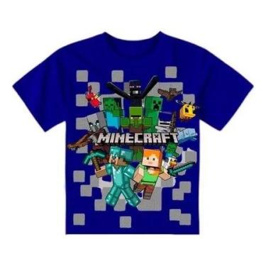 Imagem de Camisa Infantil Camiseta Minecraft Juvenil Algodão Roupa - loja dinka,