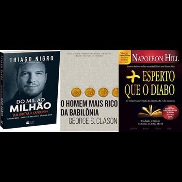 Imagem de Kit 3 livros Mais esperto que o Diabo + Do Mil ao Milhão + O homem mais rico da Babilônia
