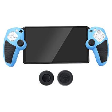 Imagem de Capa protetora de silicone compatível com PlayStation Portal com 2 teclas à prova de choque (azul)
