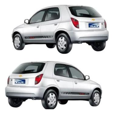 Imagem de Adesivo Lateral  Carro Compatível Com Chevrolet Celta Vinil - onl