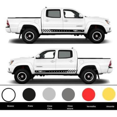 Imagem de Adesivo Carro Hilux Toyota Faixas Laterais Motorista Carona - onl
