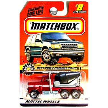 Imagem de Matchbox 1998 Big Movers Peterbilt Cement Truck Mixer Red Metallic #8