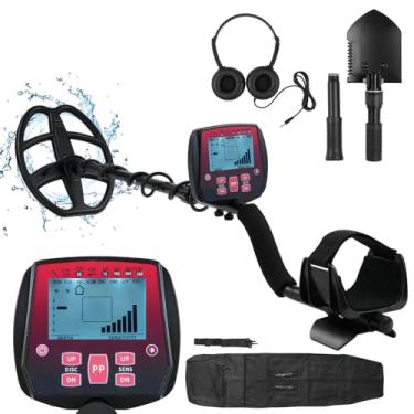 Imagem de SZITW GC-1073 Detector de metal subterrâneo de alta sensibilidade Detectores de ouro à prova d'água leves com display LCD 3 modos detectados 8 categorias de metal Exploração de tesouro ao ar livre