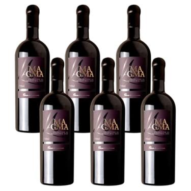 Imagem de Kit 6 Unid Vinho Italiano Magma Primitivo D.O.P 750ml CX de madeira