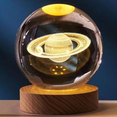 Imagem de Luminária 3d Bola De Cristal Led Iluminária Mesa Quarto Usb - Home Goo
