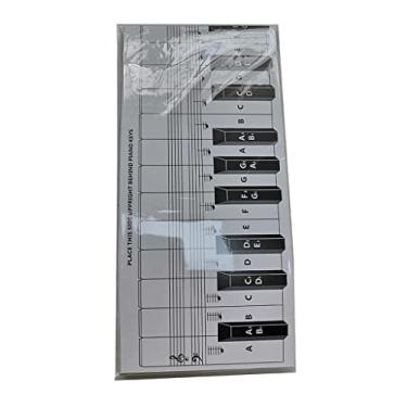Imagem de Conjunto de auxílio de aprendizagem de teclado piano 1: teclado de prática de papelão e gráfico de notas para iniciantes