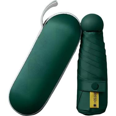 Imagem de Mini Guarda-Chuva Dobrável Automático, Proteção UV (Verde)