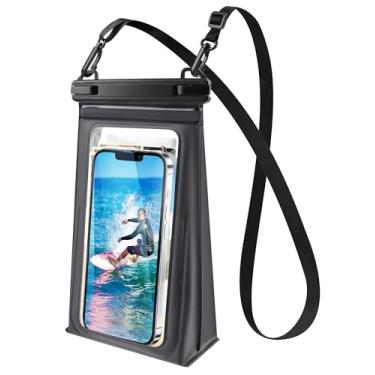 Imagem de Bolsa impermeável para celular flutuante, [espaço expansível] IPX8 impermeável bolsa seca para iPhone 16 15 14 13 Pro Max Samsung S25 S24 S23 Google até 7 polegadas para passeios de barco na praia