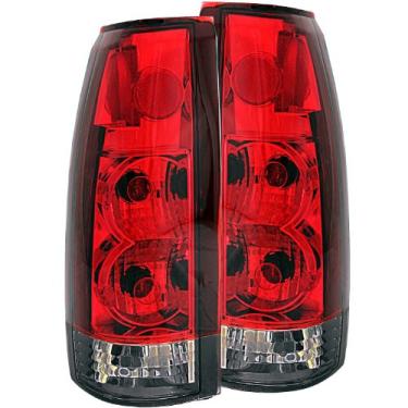 Imagem de AnzoUSA 211157 vermelho/fumaça G2 lanterna traseira para caminhão Chevrolet GM - (vendido em pares)