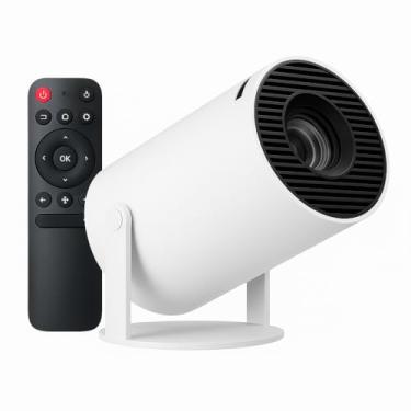 Imagem de Projetor Portátil HY300, Full HD 1080p, Android, Wi-Fi 5G, Bluetooth 5.0, Cinema em Casa, Branco, Controle remoto