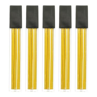 Imagem de PATIKIL 90 peças de grafite mecânico de 0,7 mm, refil de grafite de espessura média, refis de lápis resistente à quebra para escrita de lapiseira, amarelo