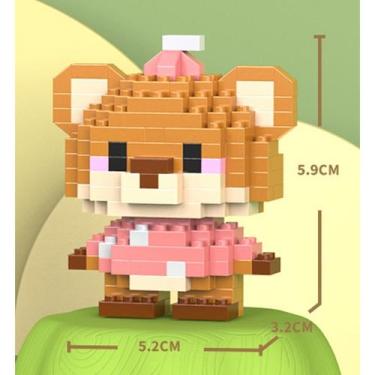 Imagem de Brinquedo Blocos de Montar Infantil Brinquedo Educativo Animais De Bri