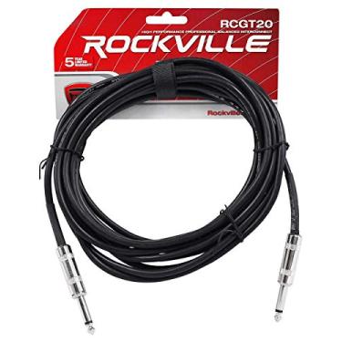 Imagem de Rockville RCGT20B 20' 1/4" TS para instrumento TS 1/4" - preto 100% cobre