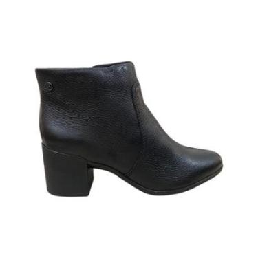 Imagem de Bota Cano Baixo Couro Burnish Preto-Feminino