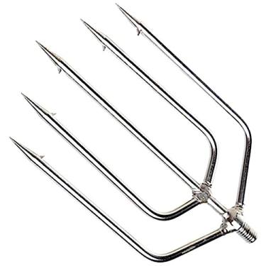 Imagem de CAJOAUIS Arpão de pesca de aço inoxidável de 5 garras gancho de garfo de pesca com parafuso de 8 mm para sapo de aço inoxidável farpado