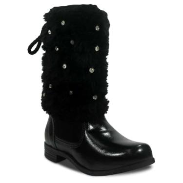 Imagem de Bota Montaria Com Pelos Coturno Infantil Cano Alto 09.60 (Preto, BR, Criança de 1 a 3 anos, Numérico, 21)