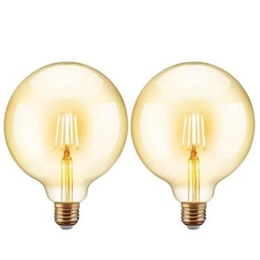 Imagem de 2 Lâmpadas Filamento Led G125 Decorativa 4w Bivolt E27 Varal Luz Retrô