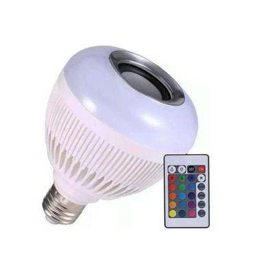 Imagem de Lampada Led Rgb C/ Bluetooth Caixa De Som E Controle Remoto - JGL