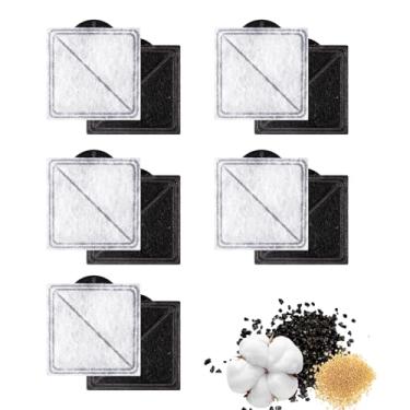 Imagem de Jiaxix Substituição de filtros de fonte para animais de estimação de 6,3 cm, compatível com PetSafe Outlast Pumpless Pet e para fontes de água Viva Pet, 10 pacotes