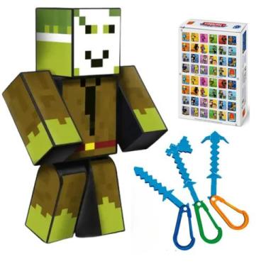 Imagem de Boneco 25cm Stick + 3 Ferramentas + Chaveiro + Jogo Memória - Algazarr