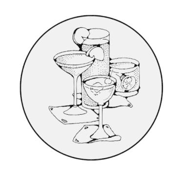 Imagem de Adesivo Decorativo Redondo, Tema Bebidas, 50mm, Vários Modelos (CJ-385, PAPEL COUCHÉ190, 50MM)