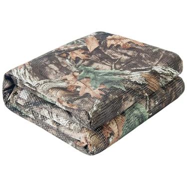 Imagem de GRVCN Tecido de malha de juta camuflada – Capa de tela de camuflagem 75D para persianas de chão de caça, suportes de árvore militares de acampamento