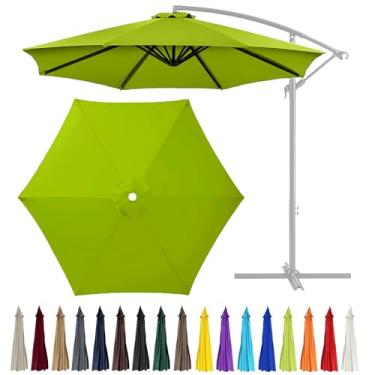 Imagem de GLDDFDG Dossel de substituição para guarda-chuva de pátio de 2,5 m, 6 costelas (apenas dossel), proteção UV de substituição de dossel à prova d'água para uso ao ar livre mesa mercado quintal