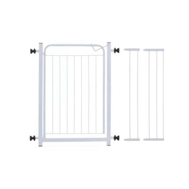 Imagem de Portão Pet Grade Para Cachorro (78cm A 153cm) + Extensores Cerquinha Reforçado (Branco 78cm A 93cm)