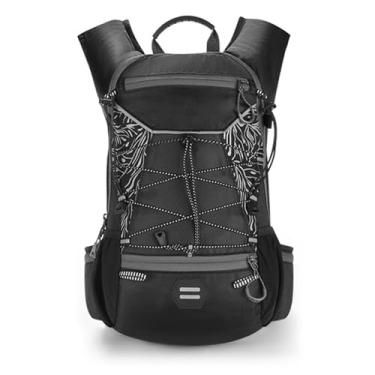 Imagem de Mochila à prova d'água compactável, mochila de hidratação - 16L Viagem Campo de camping Mochila Mochila com bexiga aquática,Mochila de mochila do Daypack Daypack, leve e leve reflexiva para homens esp