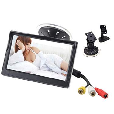 Imagem de EKYLIN Monitor De Carro, Tela Lcd 5" Largura Para Entrada Caminhão/Carro, Suporte Montagem Duplo, 2 Canais Rca Câmera Ré/Visão Traseira/Dvd/Reprodutor Mídia