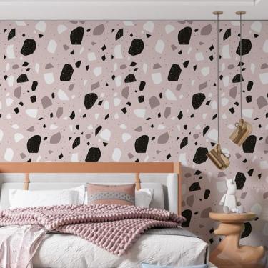 Imagem de Kit 4 Rolos Papel De Parede Adesivo Granilite Rosa 3,0M - Gh Papel De 