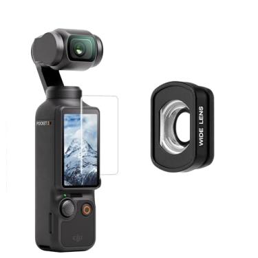 Imagem de Lente grande angular compatível com DJI Osmo Pocket 3, fixação magnética/multi-revestido/vidro óptico (prenda a lente grande angular para expandir o FOV a 112° e capturar mais em cada quadro)