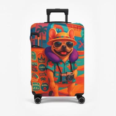 Imagem de Capa Para Mala Viagem Bagagem Segura Estanpada Pet Cachorro - Loilu, P