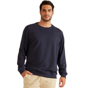 Imagem de Moletom Nautica Masculino Crewneck Navy Icon Azul Marinho, L/G
