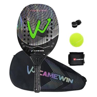 Imagem de Raquete de tênis de padel CAMEWIN em fibra de carbono 18k 360g + 10g