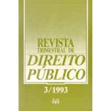 Imagem de Revista Trimestral De Direito Publico Ed. 03