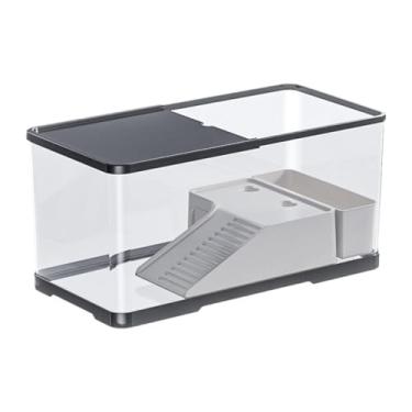 Imagem de Gralara Tanque de tartaruga, aquário de tartaruga, resistente com tampa, habitat para répteis, com plataforma, para sapo, dragão barbudo, leopardo, Pequeno