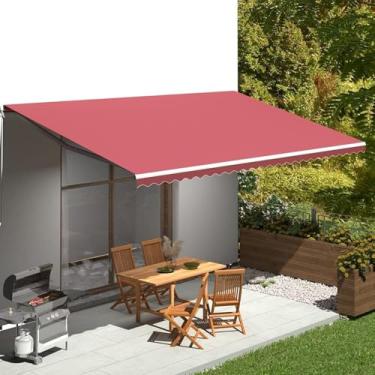 Imagem de Toldo Cobertura De Substituição Para Toldo Substituição De Toldo Tecido Proteção Solar Toldo Toldo Tecido De Substituição Com Valance Sem Moldura, Burgundy red, 600 x 350 cm