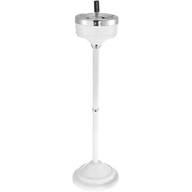 Imagem de Cinzeiro De Chão Com Tampa Aço Inoxidável Ajustável Em Altura Contemporânea à Prova De Vento Closable Alto Pátio Externo Cinzeiros Para Cigarros