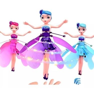 Imagem de Brinquedo Boneca Fada Que Voa Brinquedo Fadinha Drone Sensor De Mão Co