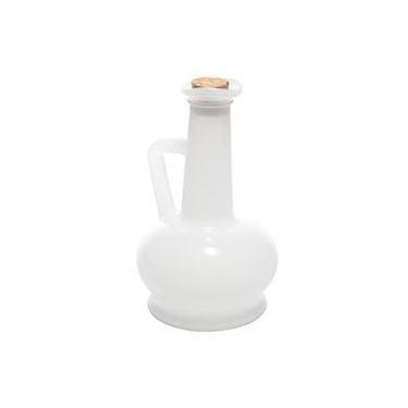 Imagem de Garrafa Para Azeite De Vidro Pintado Branco Com Tampa 230ml