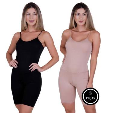 Imagem de Kit 2 Macaquinho Segunda Pele Redutor de Medidas com Compressão - c2 K