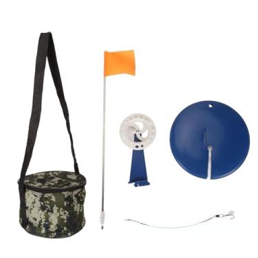 Imagem de 6pcs Bandeira de pesca de gelo Plataforma ao ar livre Tipp up pescador de gelo suprimento de pesca com saco de armazenamento para inverno (Com gancho)