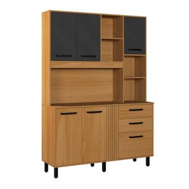 Imagem de Armário com Balcão Completo Cozinha Luna 6 Portas 2 Gavetas 